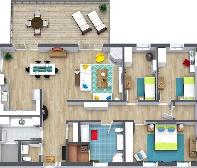 Desain Dan Denah Rumah Minimalis Modern 2 Lantai